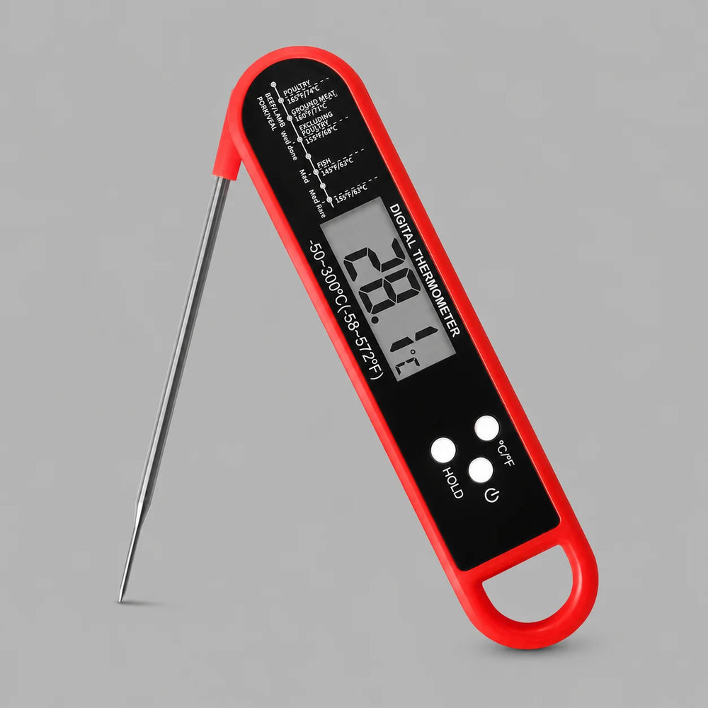 Digitalt grilltermometer med foldbar målesonde