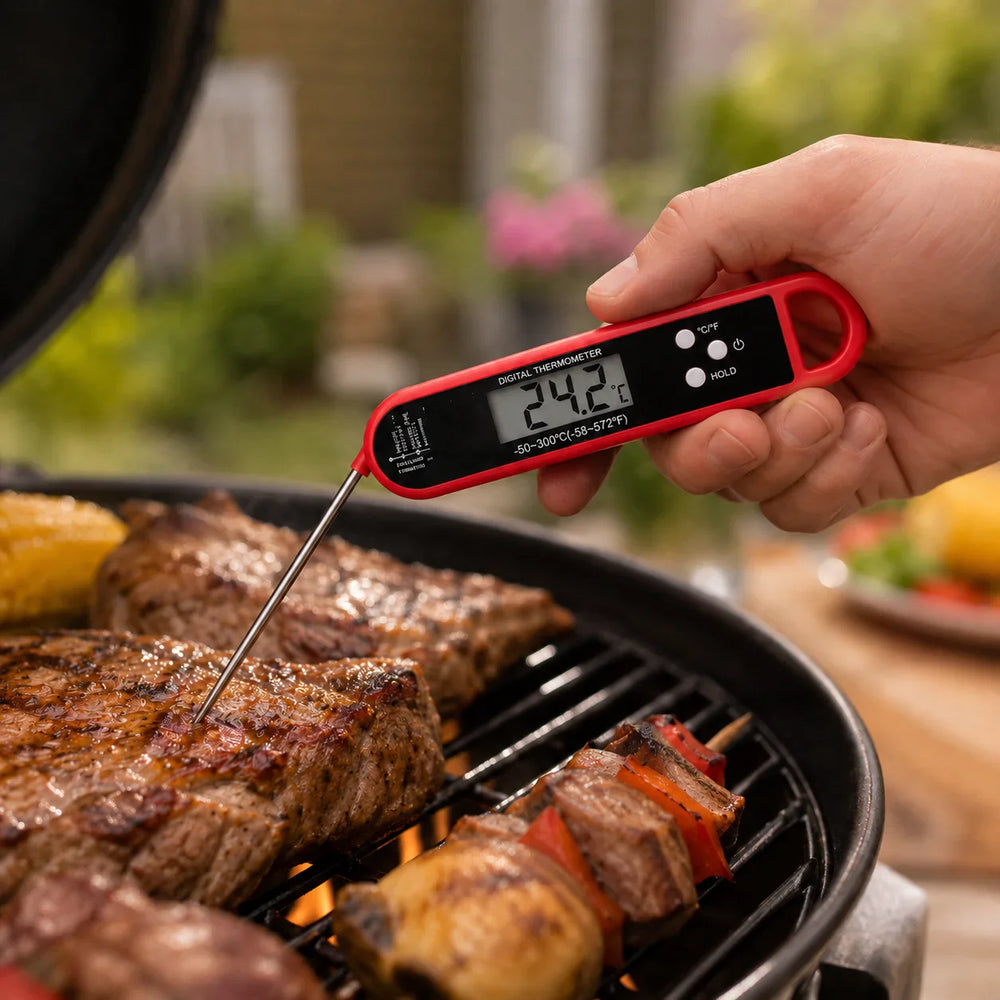 Digital Grilltermometer med Sammenfoldelig Måleprobe